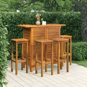 vidaXL 5 Piece Patio Bar Set Solid Wood Acacia