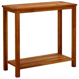 vidaXL Patio Console Table 31.5"x13.8"x29.5" Solid Acacia Wood