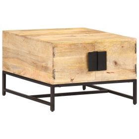 vidaXL Coffee Table 26.4"x26.4"x17.7" Solid Mango Wood