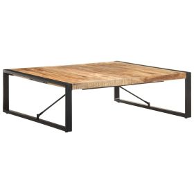 vidaXL Coffee Table 47.2"x47.2"x15.7" Rough Mango Wood