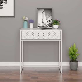 vidaXL Console Table White 28.3"x13.8"x29.5" Steel