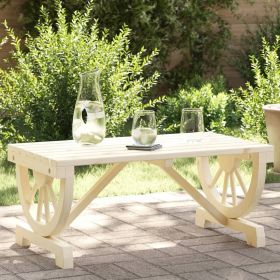 vidaXL Patio Coffee Table 35.4"x19.7"x15.7" Solid Wood Fir