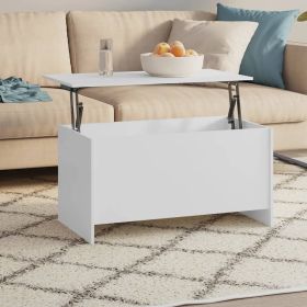 vidaXL Coffee Table White 40.2"x21.9"x20.7" Engineered Wood