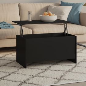 vidaXL Coffee Table Black 40.2"x21.9"x20.7" Engineered Wood