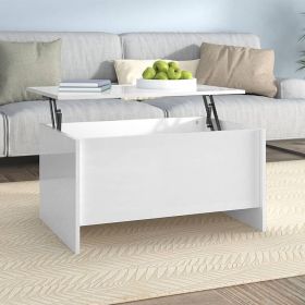 vidaXL Coffee Table High Gloss White 31.5"x21.9"x16.3" Engineered Wood