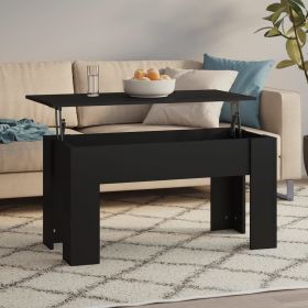 vidaXL Coffee Table Black 39.8"x19.3"x20.5" Engineered Wood