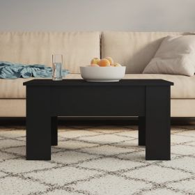 vidaXL Coffee Table Black 31.1"x19.3"x16.1" Engineered Wood