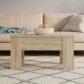 vidaXL Coffee Table Sonoma Oak 31.1"x19.3"x16.1" Engineered Wood