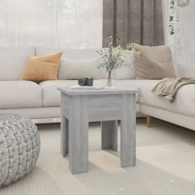 vidaXL Coffee Table Gray Sonoma 15.7"x15.7"x16.5" Engineered Wood