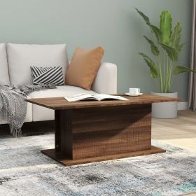 vidaXL Coffee Table Brown Oak 40.2"x21.9"x15.7" Engineered Wood