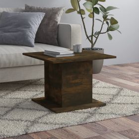 vidaXL Coffee Table Smoked Oak 21.9"x21.9"x15.7" Engineered Wood