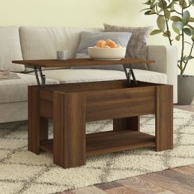 vidaXL Coffee Table Brown Oak 31.1"x19.3"x16.1" Engineered Wood