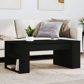 vidaXL Coffee Table Black 40.2"x21.7"x16.5" Engineered Wood