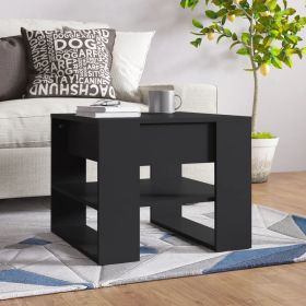 Coffee Table Black 21.9"x21.7"x17.7" Engineered Wood