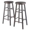 Shelby 2-Pc Swivel Seat Bar Stool Set; Oyster Gray