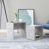 Coffee Table Set Concrete Gray 18.9"x11.8"x17.7" Engineered Wood