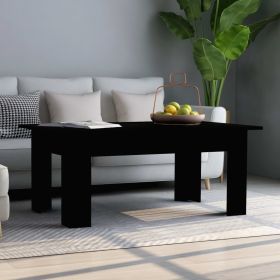 Coffee Table Black 39.4"x23.6"x16.5" Engineered Wood