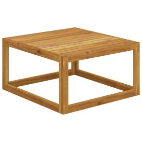 Coffee Table 26.7"x26.7"x11.4" Solid Acacia Wood