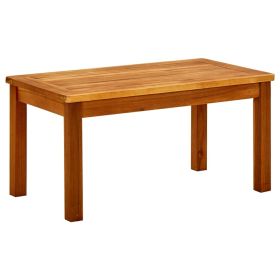 Patio Coffee Table 27.6"x15.7"x14.2" Solid Acacia Wood