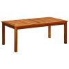 Patio Coffee Table 43.3"x23.6"x17.7" Solid Acacia Wood