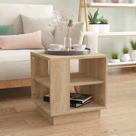 Coffee Table Sonoma Oak 15.7"x15.7"x16.9" Engineered Wood