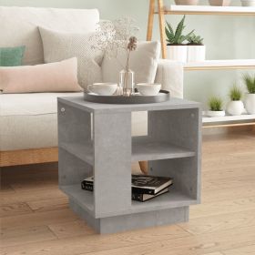 Coffee Table Concrete Gray 15.7"x15.7"x16.9" Engineered Wood