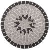 3 Piece Mosaic Bistro Set Ceramic Tile Gray