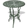 3 Piece Bistro Set Cast Aluminum Green