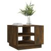 Coffee Table Smoked Oak 21.7"x21.7"x16.9" Engineered Wood