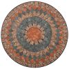 3 Piece Mosaic Bistro Set Ceramic Tile Orange/Gray