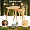 Set of 2 Triangle Modern Coffee Table Rubber Wood for Living Room