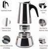 Stovetop Espresso Maker stainless steel 6 Cup Espresso Moka Pot