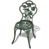 3 Piece Bistro Set Cast Aluminum Green