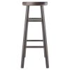 Shelby 2-Pc Swivel Seat Bar Stool Set; Oyster Gray