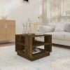 Coffee Table Smoked Oak 21.7"x21.7"x16.9" Engineered Wood