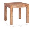 Coffee Table 20.9"x19.7"x19.7" Solid Mahogany Wood