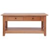 Coffee Table 39.4"x21.7"x18.1" Solid Mahogany Wood