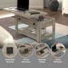 Wood Rectangular Lift Coffee Table; Driftwood Gray