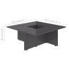 Coffee Table High Gloss Gray 31.3"x31.3"x11.8" Engineered Wood