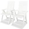 3 Piece Bistro Set Plastic White