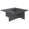 Coffee Table High Gloss Gray 31.3"x31.3"x11.8" Engineered Wood