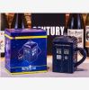 Doctor Who Tardis Mug Cup Police Box Ceramic Mug With Lid Cover