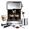 Geek Chef Espresso Machine;  Espresso and Cappuccino latte Maker 20 Bar Pump Coffee Machine Compatible with ESE POD capsules filter;  950W;  1.5L Wate