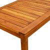 Patio Coffee Table 35.4"x19.7"x14.2" Solid Acacia Wood