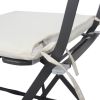 3 Pieces Patio Bistro Balcony Metail Chair Table Set-Gray