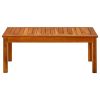 Patio Coffee Table 35.4"x19.7"x14.2" Solid Acacia Wood