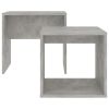 Coffee Table Set Concrete Gray 18.9"x11.8"x17.7" Engineered Wood