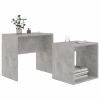 Coffee Table Set Concrete Gray 18.9"x11.8"x17.7" Engineered Wood