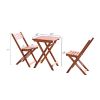 Marco Reddish Brown Balcony Wood Bistro Set