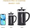 Mini French Press 12 oz; Small French Press Coffee Maker 350 ml; Heat Cold Coffee Brewer Camping Coffee Press